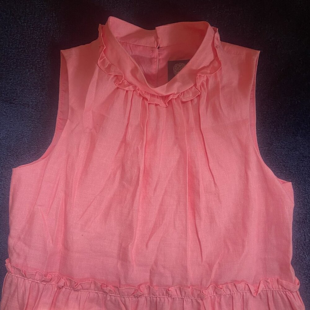 Like New Vince Camuto Highneck Tiered Shift Dress in Pink Sz 8 - Picture 8 of 11
